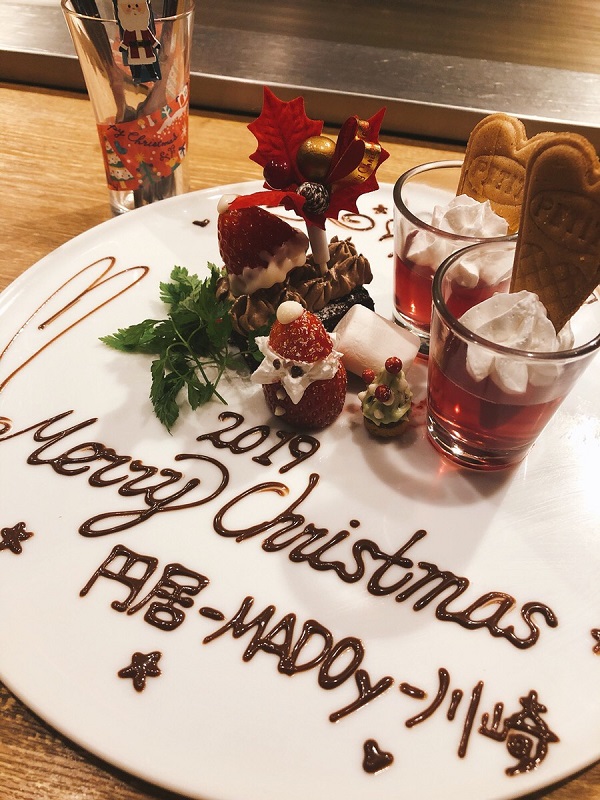 川崎の鉄板焼きダイニング［円居 -Madoy- ］の豪華なクリスマスディナー